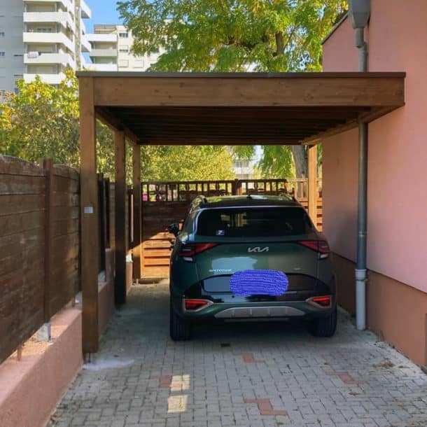 Abris carport en Bois, Alsace